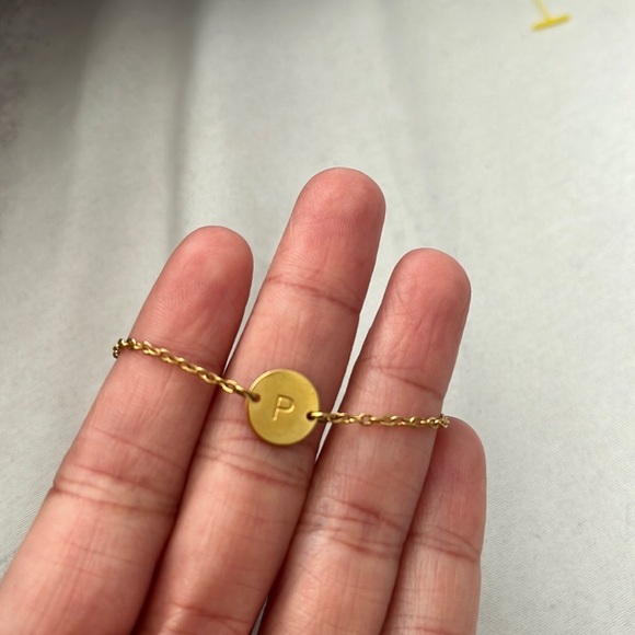 “Initial Bracelet- P” - Picture 1 of 7